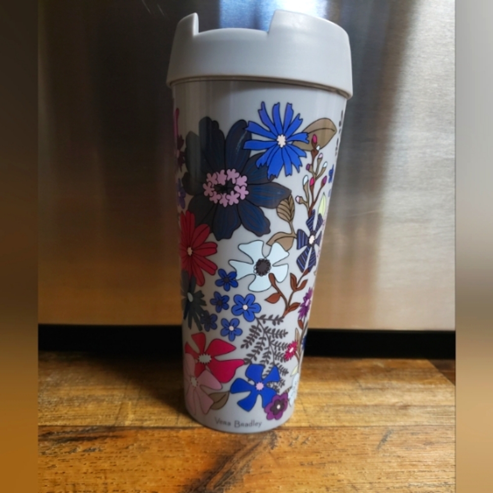 Vera Bradley Colorful Floral Travel Tumbler